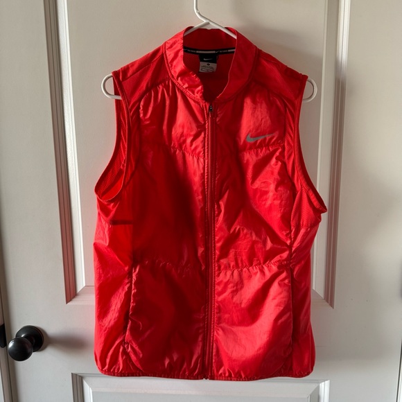 Nike Jackets & Blazers - Nike Running Vest Women XL Red Polyfill Lightweight Jacket Full Zip 689256